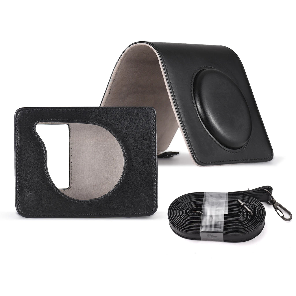 Portable Instant Camera Bag Camera Case Retro Style PU Leather Carrying Case Replacement for Kodak C300R/ Mini Shot 3 with Adjus