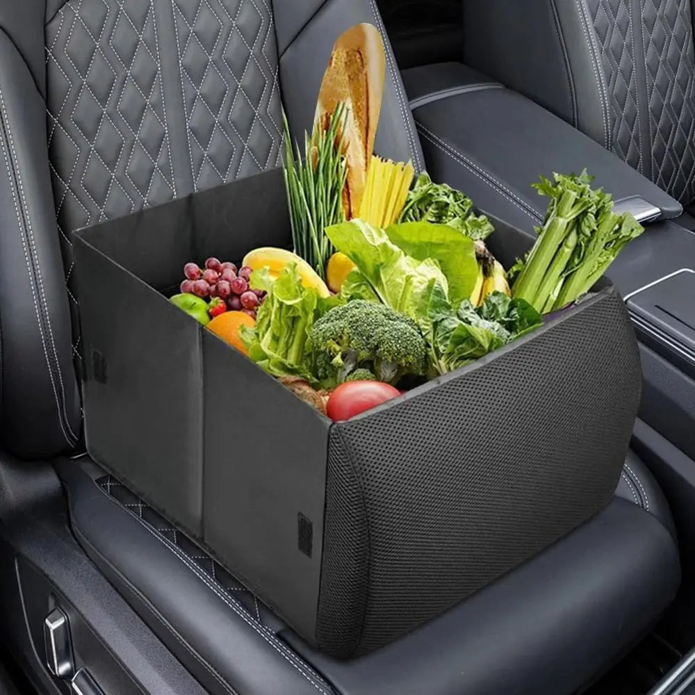 30L Large Capacity Foldable Car Storage Organizer 2-in-1 Pillow Car Lumbar Cushion Portable Rectangle Shape Storage Box Zpaxo