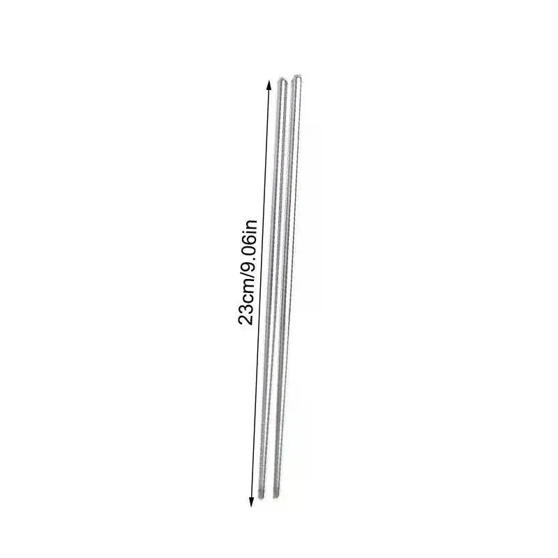 Stainless Steel Chopsticks Reusable Household Round Metal Chop Sticks Japanese Sushi Food Stick Kitchen Tableware Cutlery Zpaxo