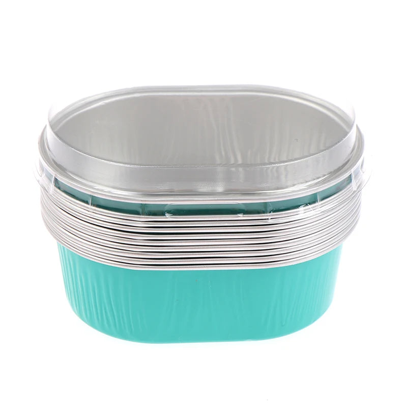 Tin Foil Aluminum Pudding Cup Lid Square Disposable Mini Mousse Zpaxo Blue
