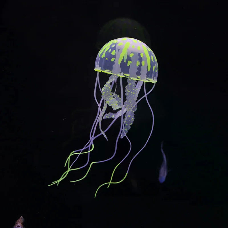 Creative Simulated Glowing Effect Jellyfish Aquarium Decoration Fish Zpaxo