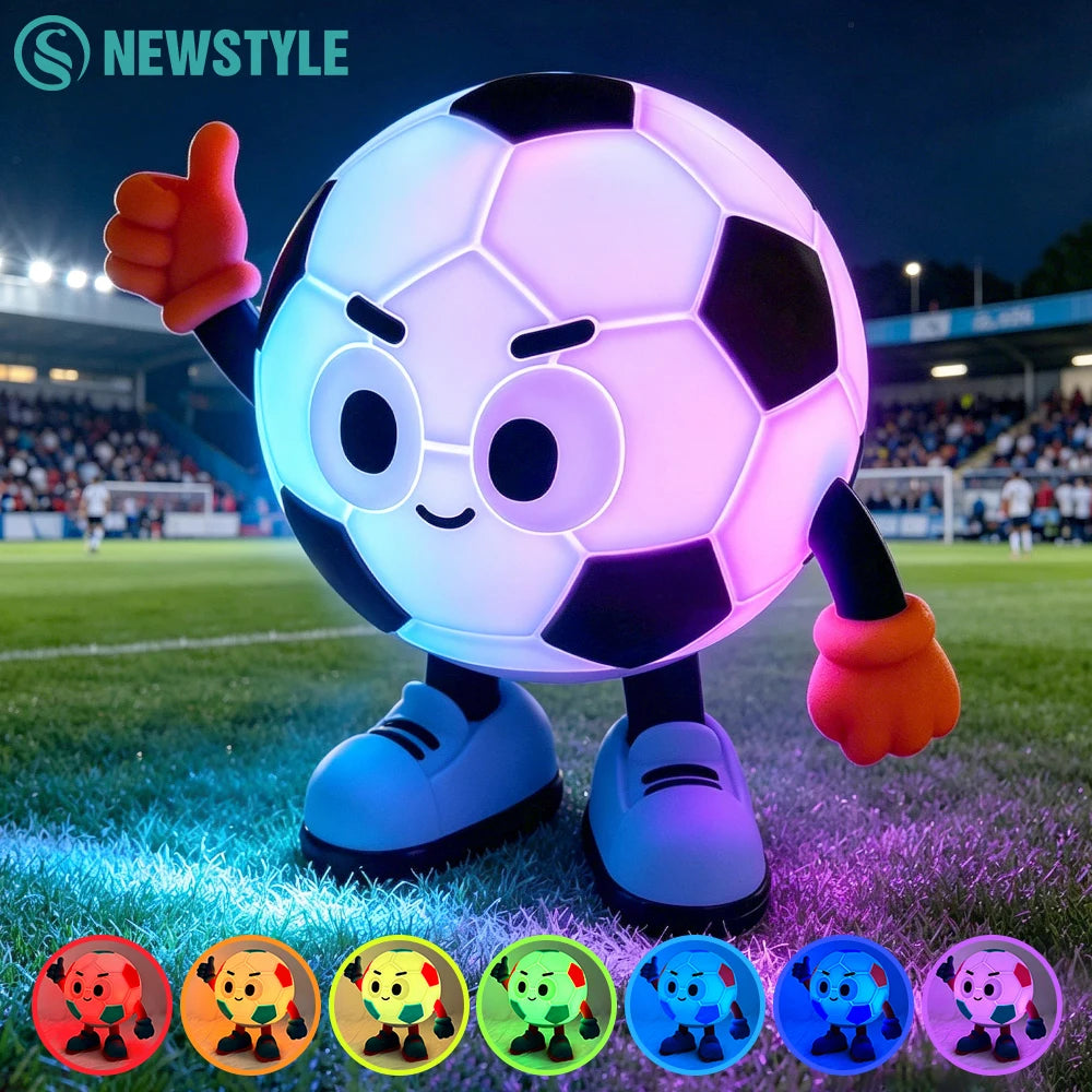 Silicone Soccer Night Light Rechargeable Dimmable Football Lamp Portable LED Night Lamp Baby Nursery Decor Lighting Zpaxo