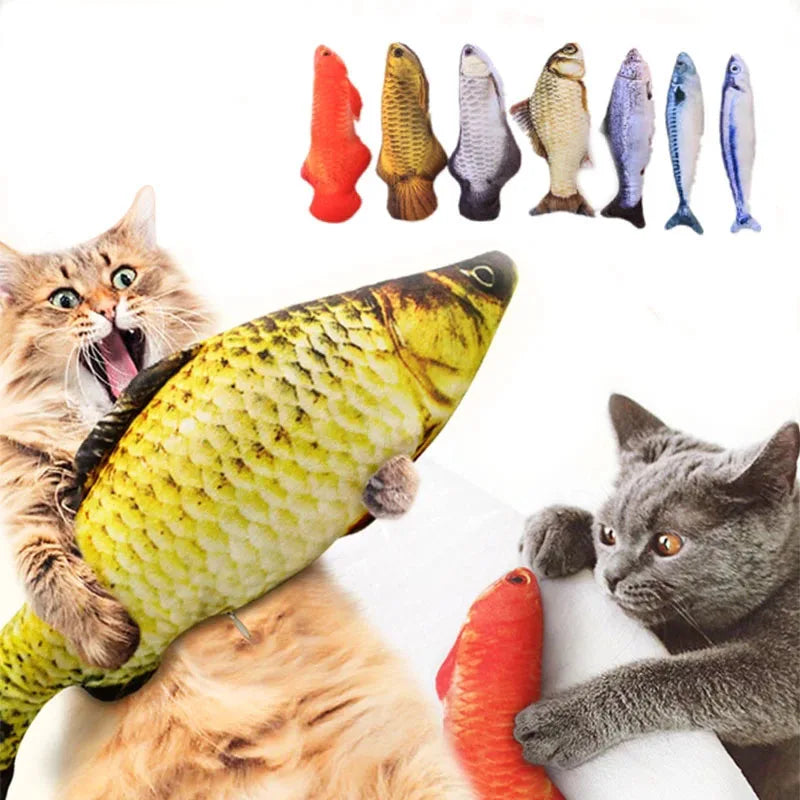 Pet Cat Favor Fish Toy Stuffed Shape Scratch Board Scratching Post