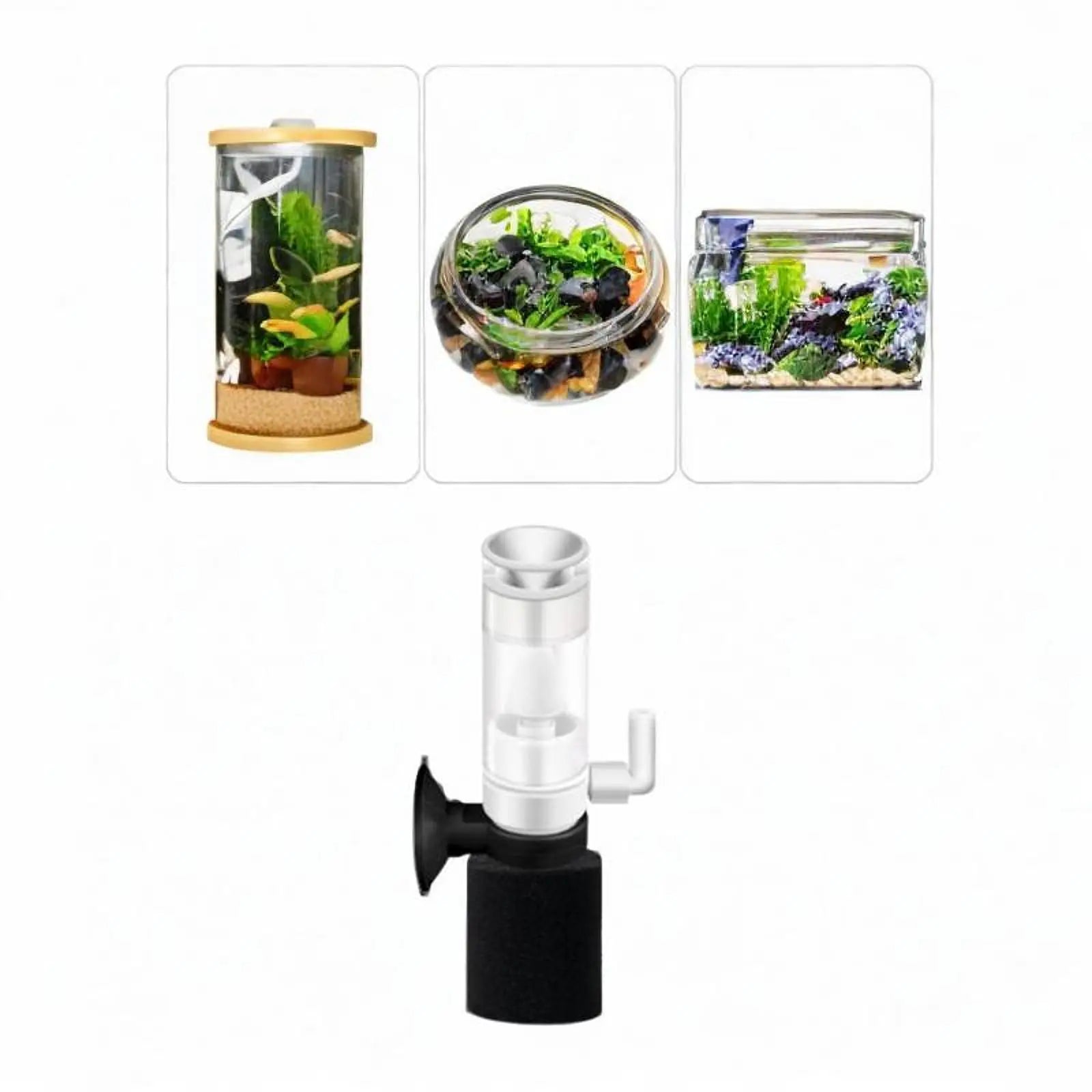 Silent Mini Biochemical Sponge Filter Pump for Small Fish Tanks Aquarium Sponge Filter Zpaxo