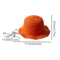 Pet Straw Sun Hat – Lightweight Breathable Cat & Dog Beach Cap Pet Sun Hat Zpaxo Orange 1PC