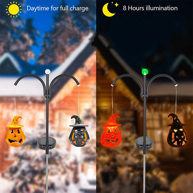 Halloween Pumpkin Solar Garden Led Light Yard Decoration Waterproof Zpaxo