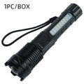 ESMARTER P50 COB LED Flashlight 1000LM Rechargeable Zoomable Torch