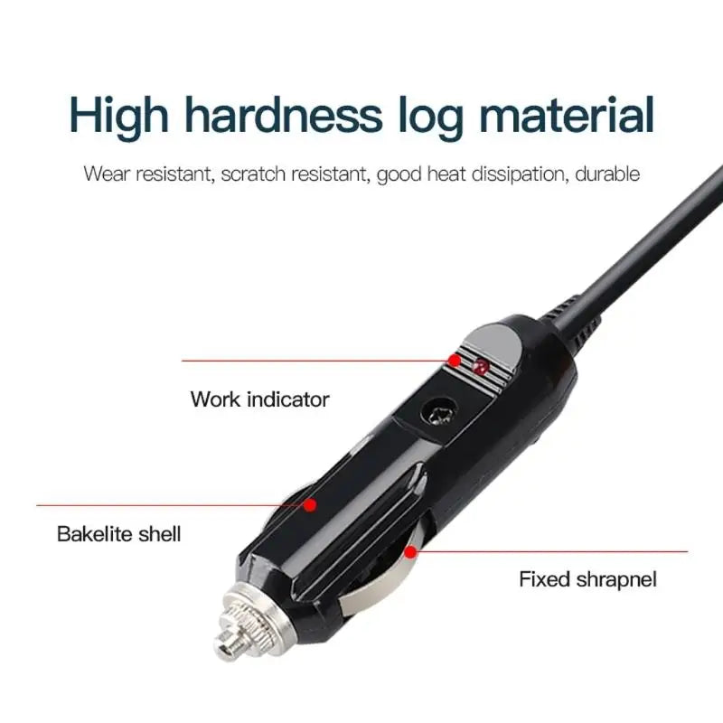 652F Professional Male Plug Cigarette Outlet Replacement Cigarette Plug for Car Inverter Tire Inflator Zpaxo