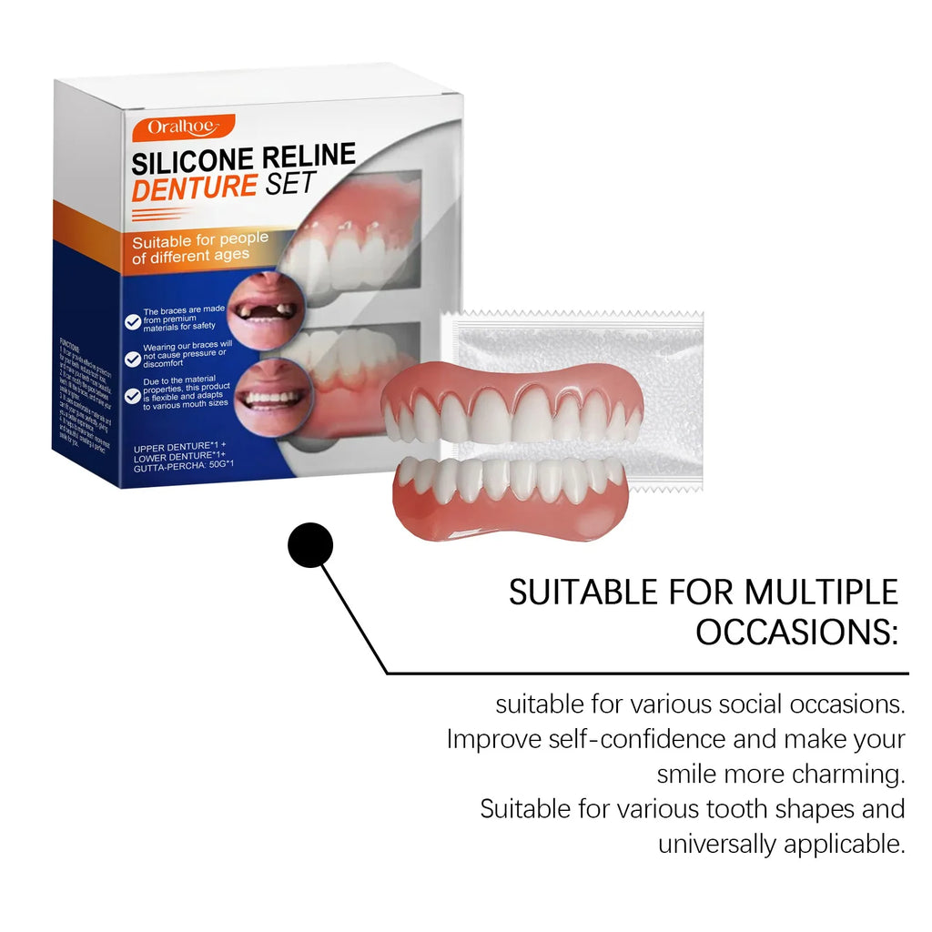 Soft Silicone Denture Liner Kit – Upper & Lower Set | Oralhoe Denture Liner Kit Zpaxo