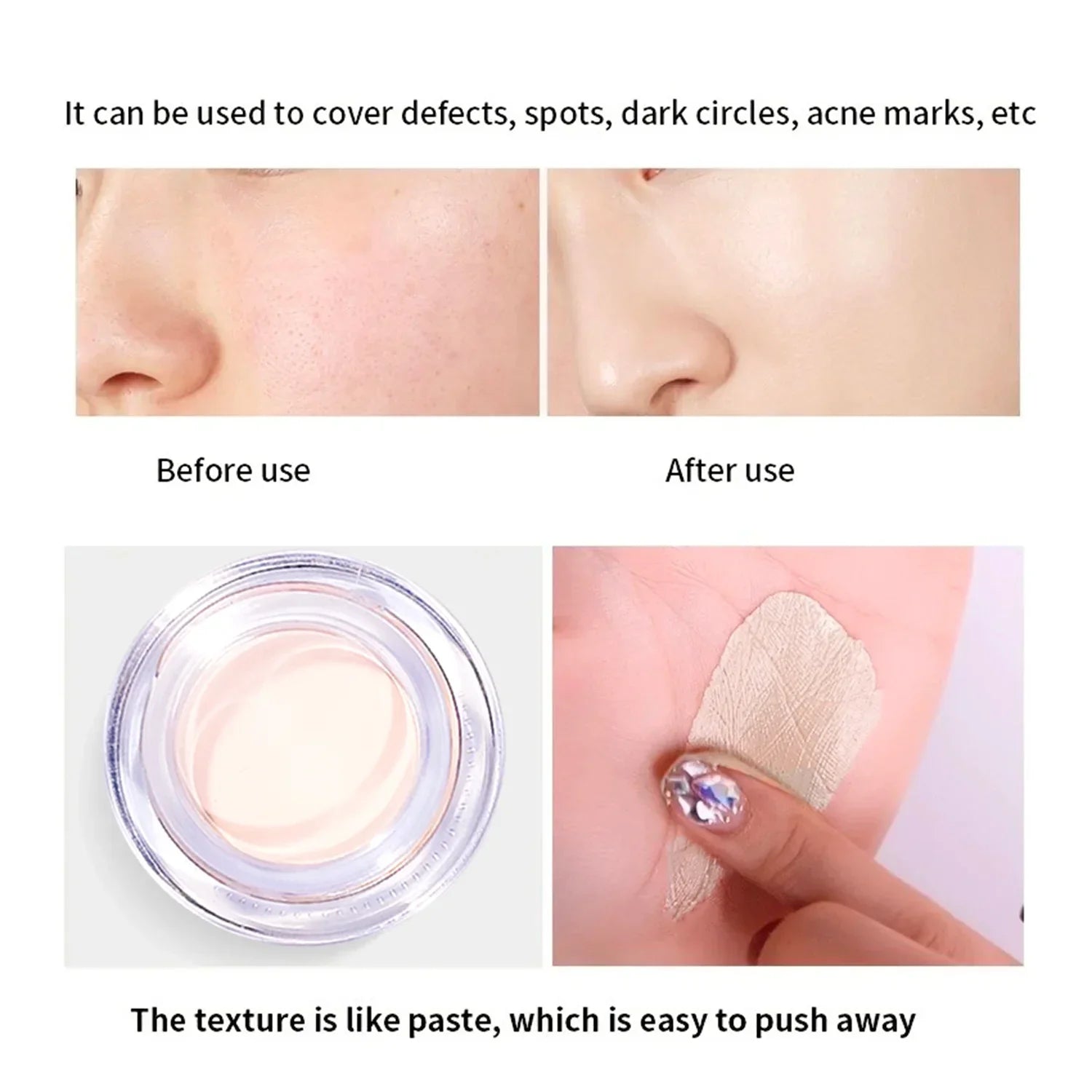 Full Coverage Waterproof Concealer – Hides Tattoos, Scars & Blemishes, Natural Matte Foundation for All Skin Tones, Long-Lasting Zpaxo