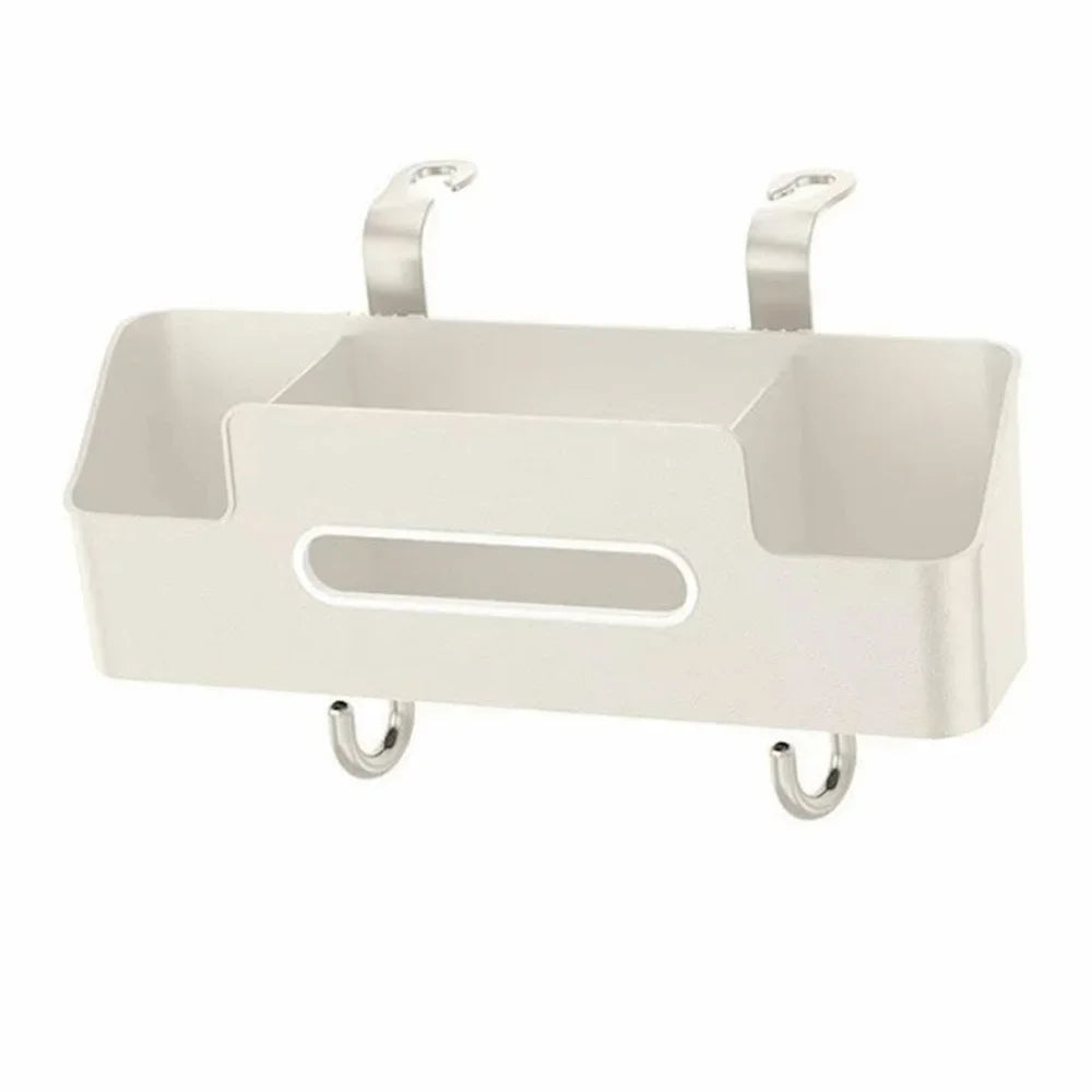 Multifunctional Car Headrest Organizer Large Capacity Hanging Storage Auto Storage Rack Phone Stand with Hook Zpaxo Beige