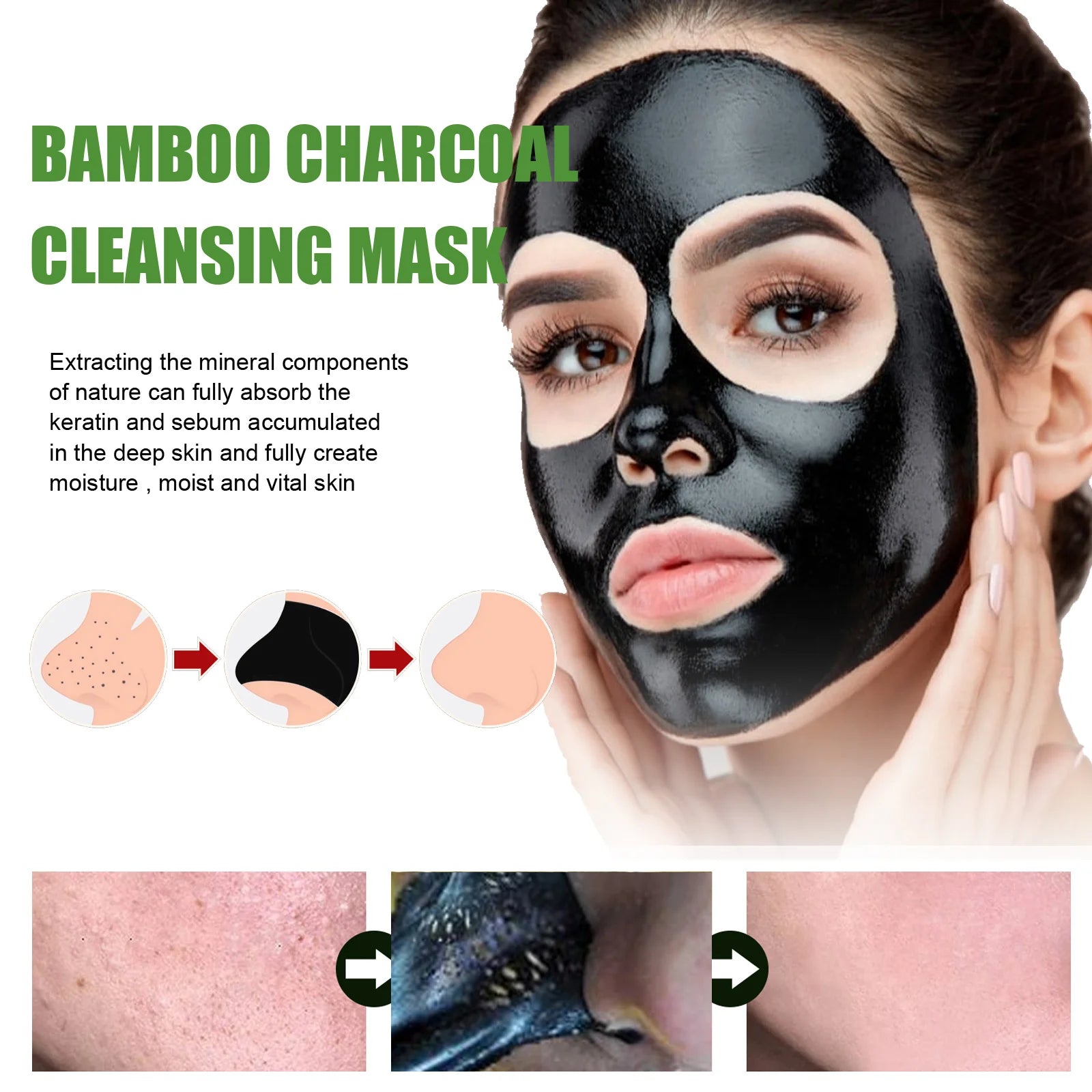Bamboo Charcoal Blackhead Remover Peel-Off Face Mask – 120g Peel-Off Face Mask Zpaxo
