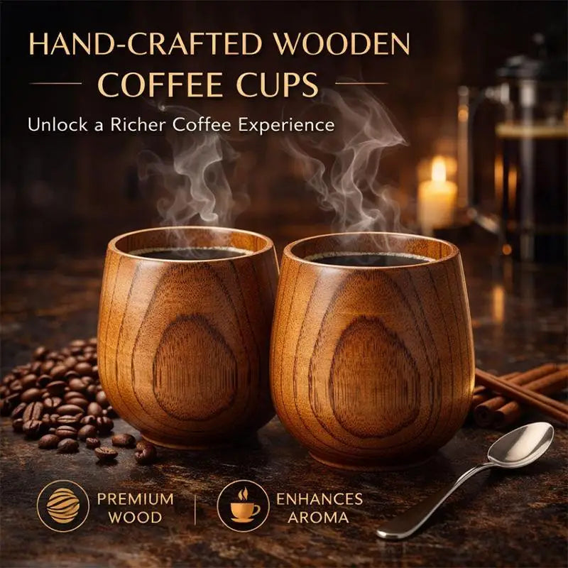Wooden Whiskey Cup Old Fashioned Drinking Tumbler Men Bourbon Glasses