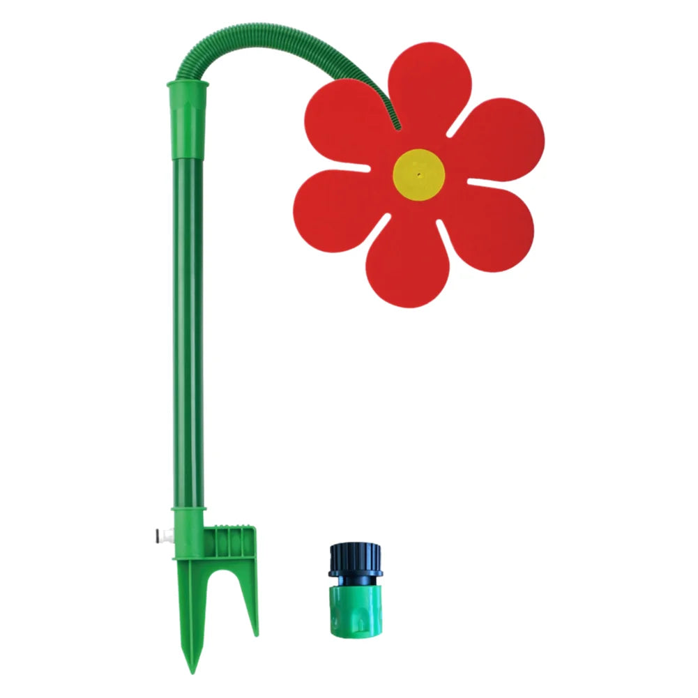Sunflower 360° Shaking Rotating Sprinkler Garden Yard Lawn Irrigation Device Decorative Ornament Outdoor Water Toy For Children Zpaxo 1PCS Red