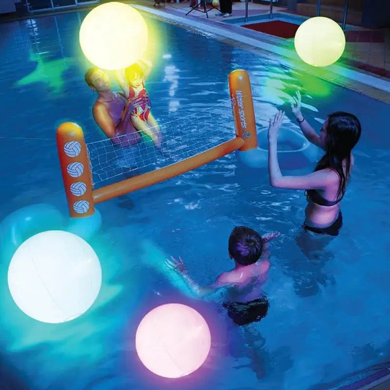 40CM Floating Pool Lights Ball Inflatable Waterproof Glow LED Decorative Ball Lamp for Swimming Pool Beach Garden Lawn Decor Zpaxo