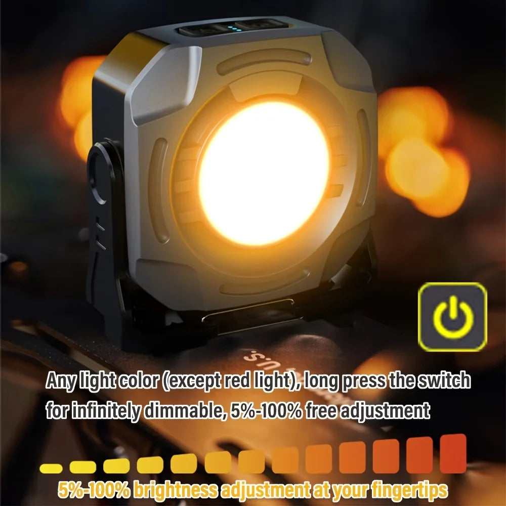 POCKETMAN Mini COB Keychain Flashlight – 6 Modes USB Rechargeable