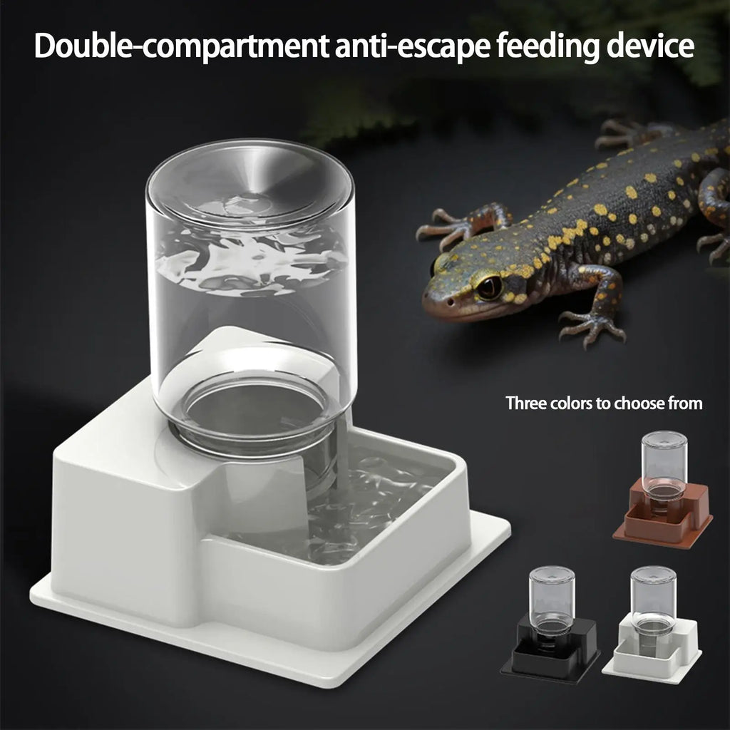 Automatic Reptile Feeder & Water Dispenser – Tortoise Gecko Reptile Water Feeder Zpaxo