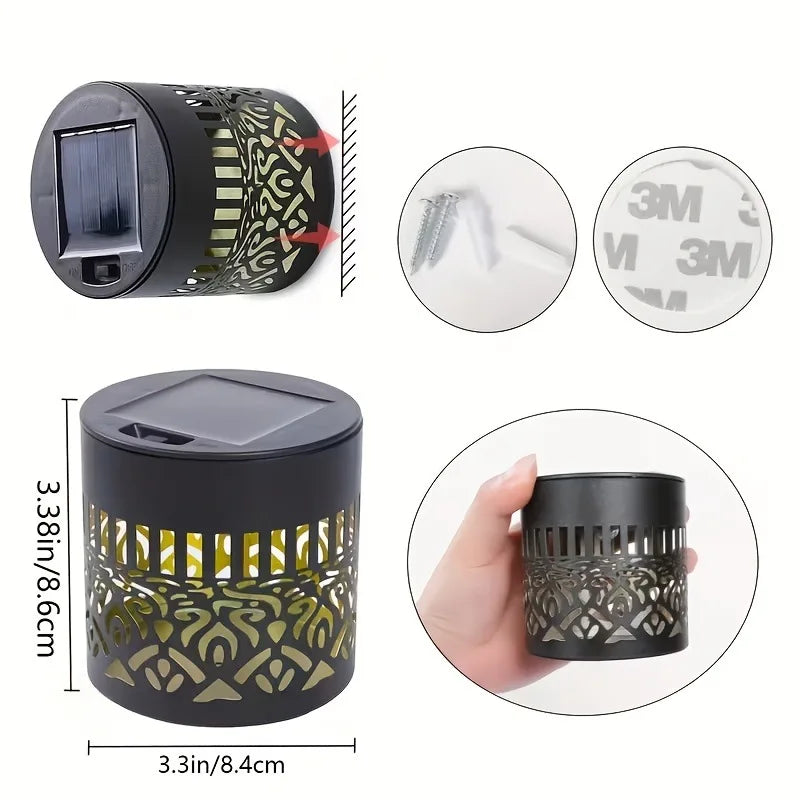 Solar Powered Mandala Sunflower Wall Light Outdoor Garden Decorative