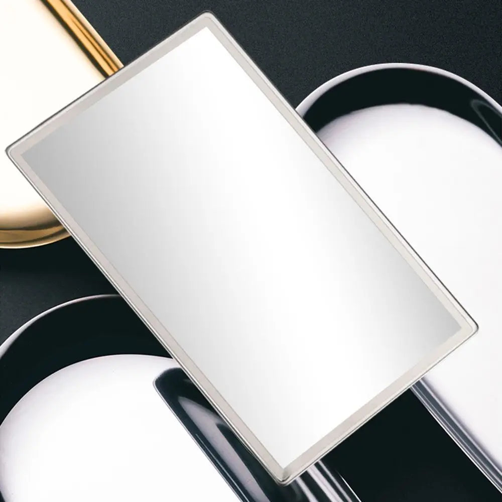 Stainless Steel Car Makeup Mirror Portable HD Mirrors Interior Zpaxo
