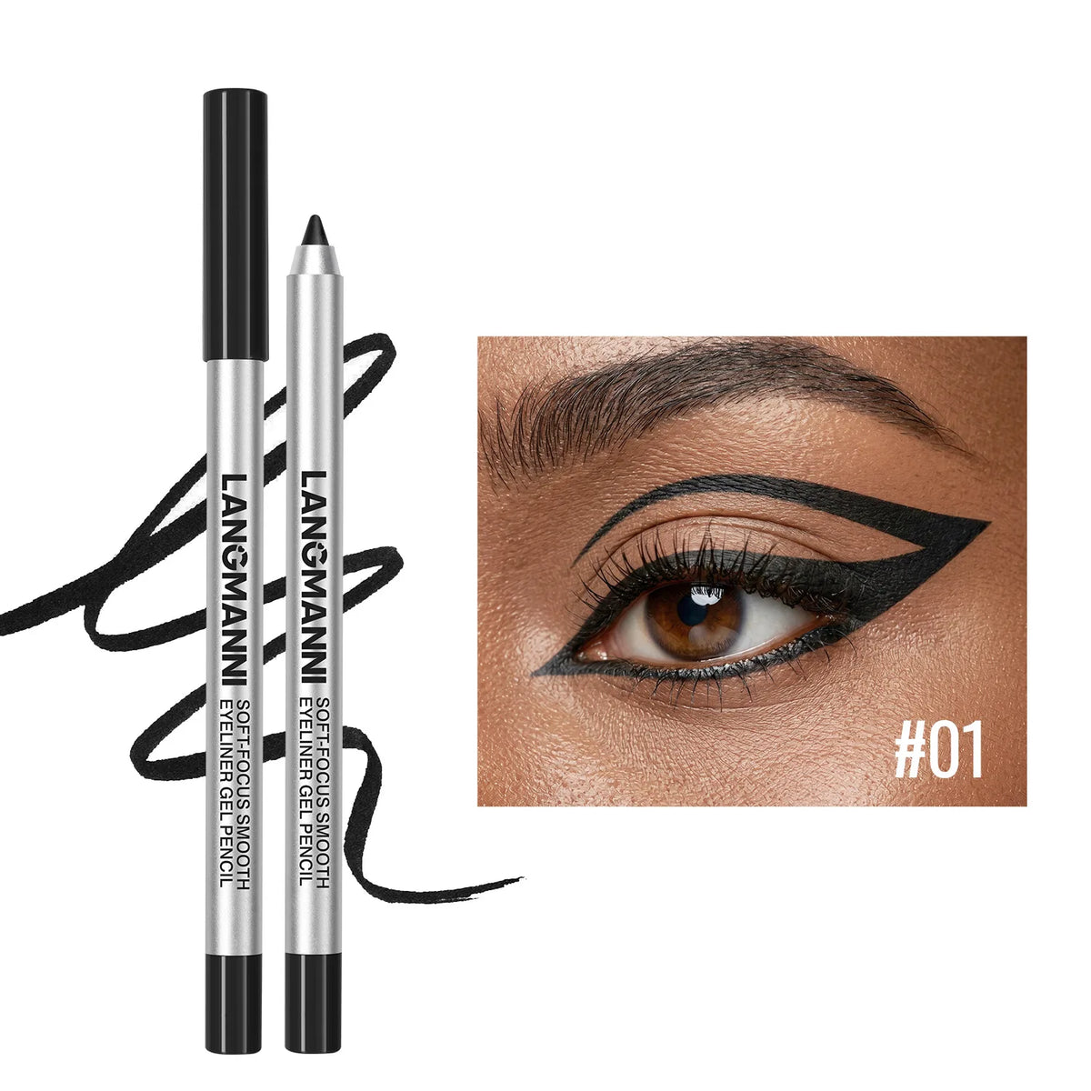 Pearlescent Glitter Eyeliner Pencil 12 Colors Smooth High Pigment Eye Liner Eyeshadow Pen Long-Lasting Waterproof Eyes Makeup Zpaxo 01