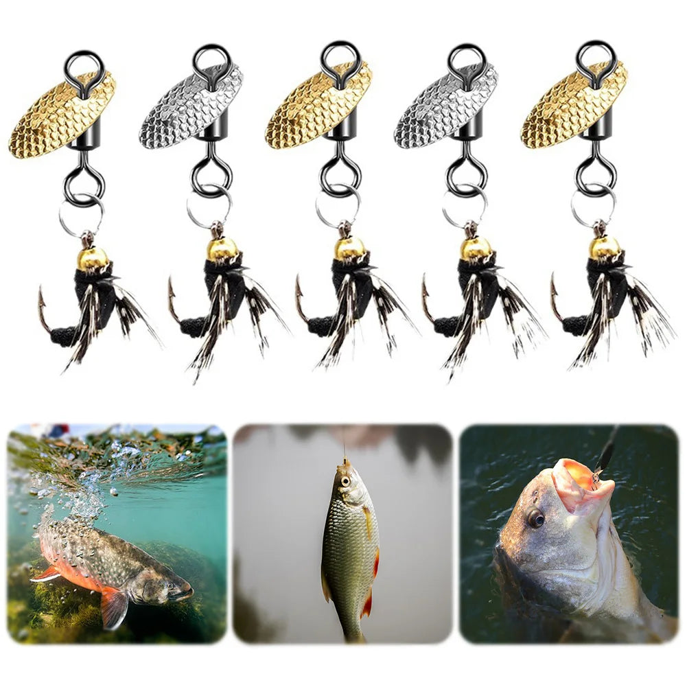Fly Hooks Flies Insect Lures Crank Hook Fishing Bait Spinner Blade