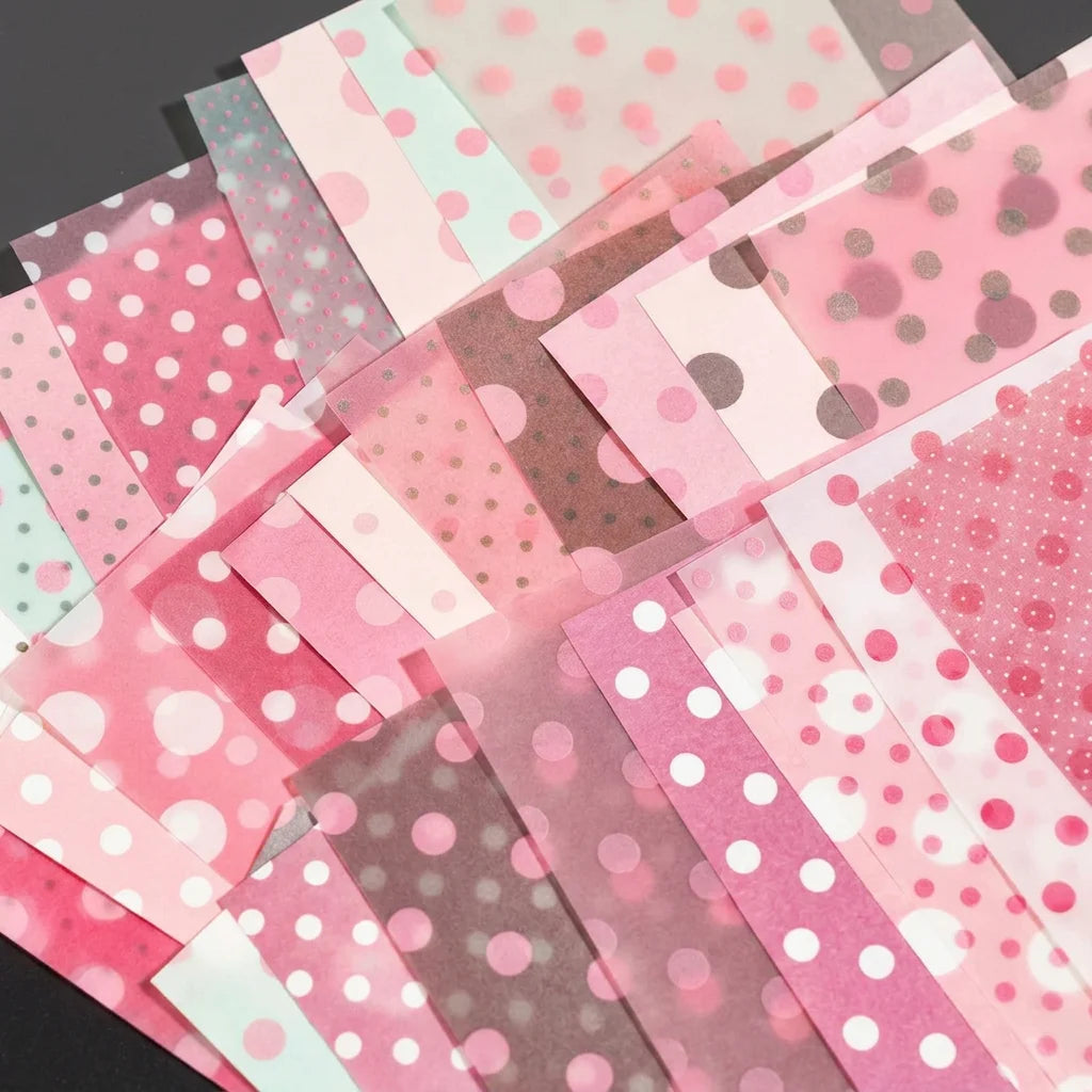 50-Sheet Polka Dot Kraft & Vellum Paper Pad | M5 Journal Inserts