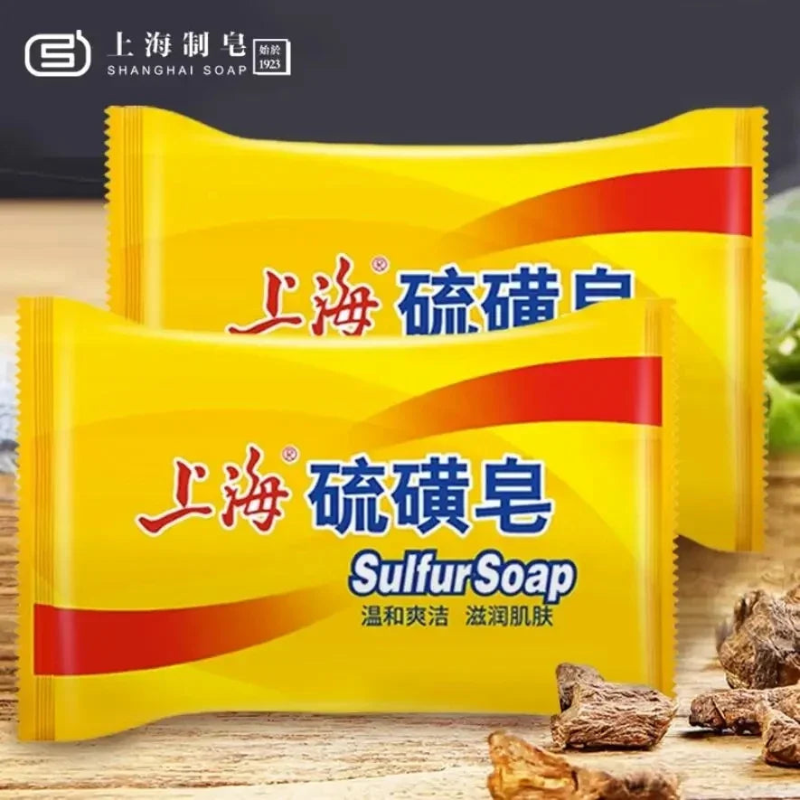 Shanghai Sulfur Soap 5-Pack – Deep Clean Face, Hand & Body Sulfur Bar Soap Zpaxo
