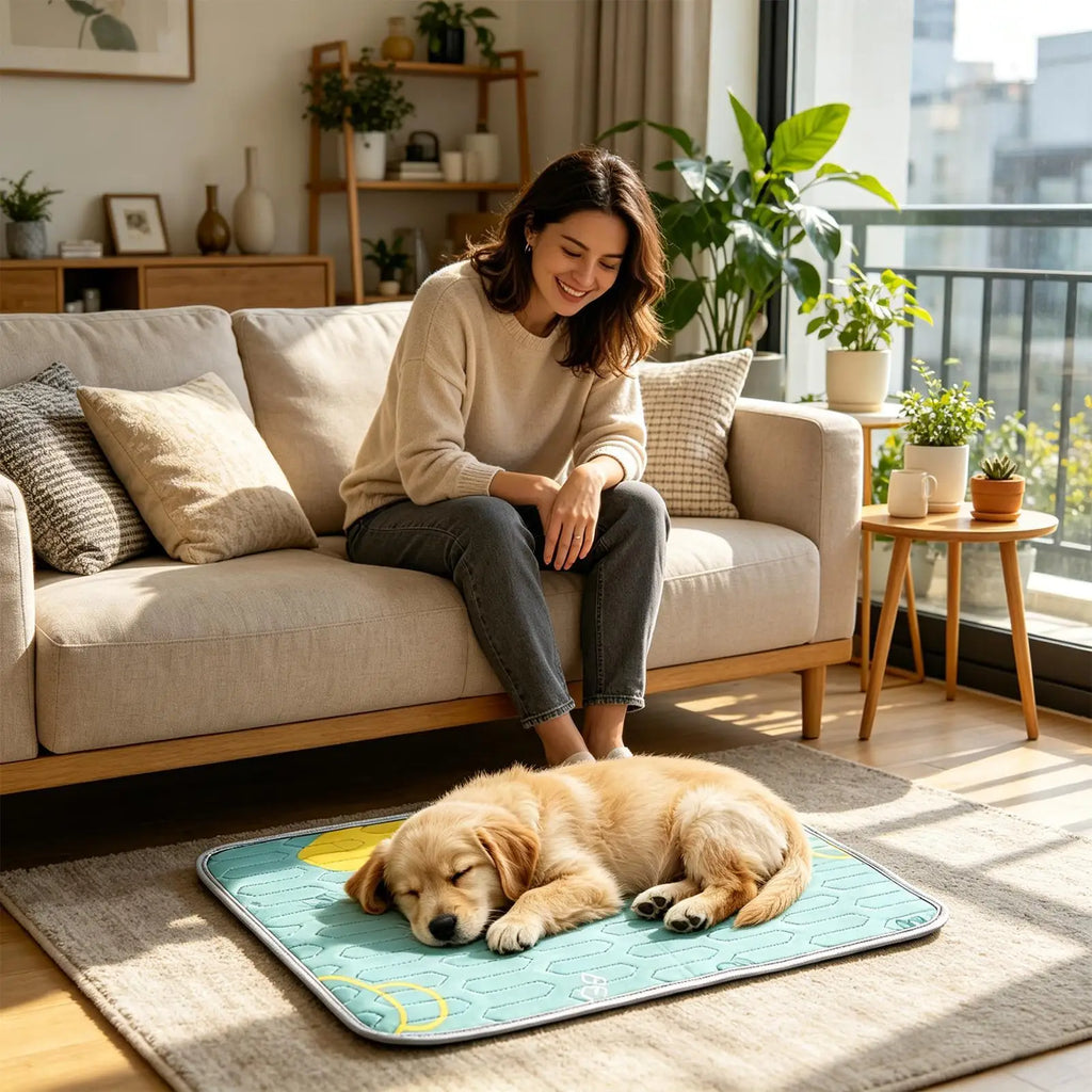 Cooling Pad For Dog Foldable Scratch-Proof Summer Cushion Ice Silk Pet Cooling Mat For Sleeping Resting Camping Travel Shelter Zpaxo