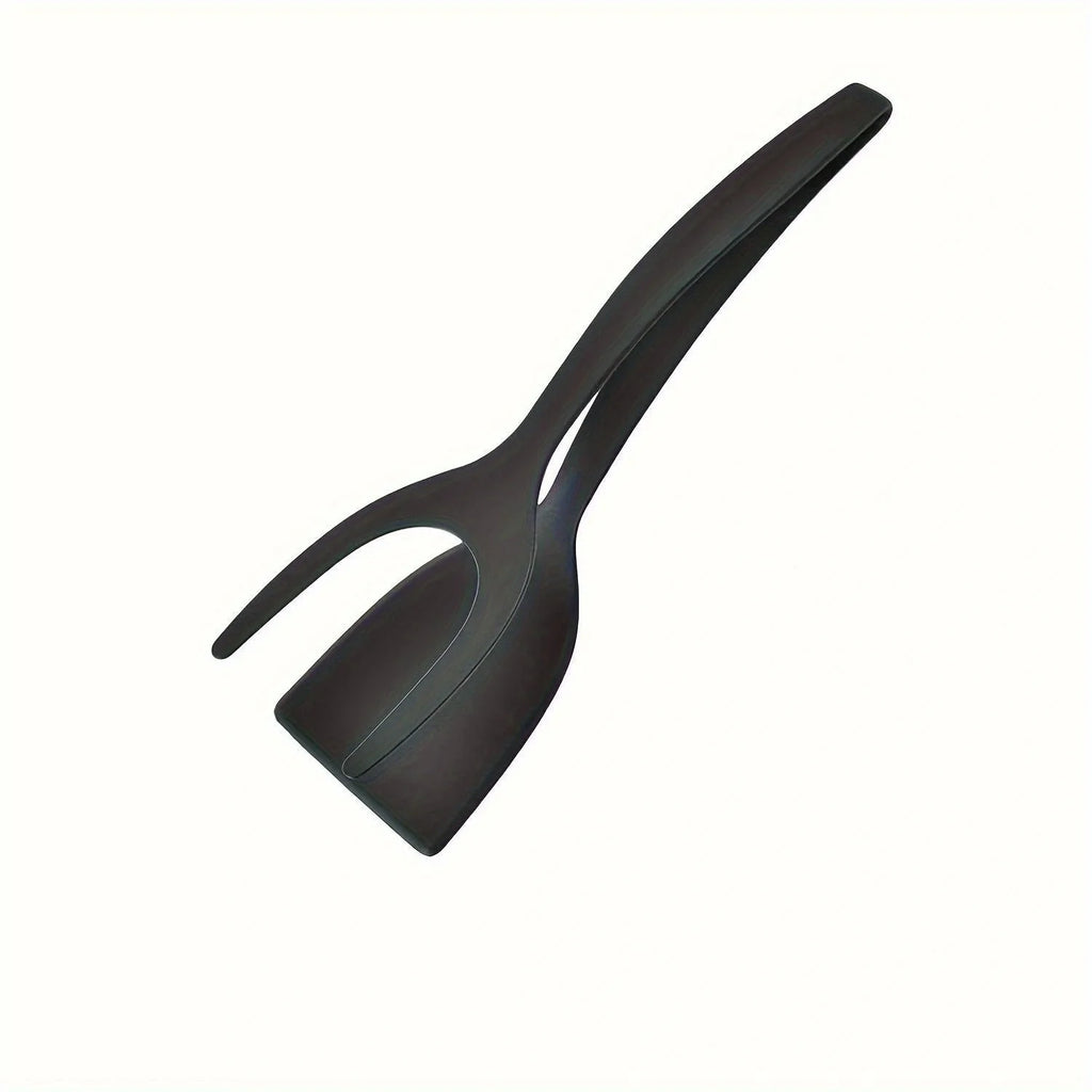 1 Shovel Clip Silicone Grip Flip Tongs Egg Steak Spatula Pancake