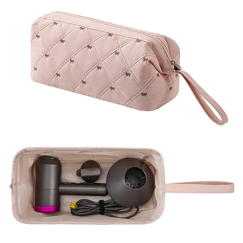 New Hair Dryer Storage Bag, Curling Iron, Hair Dryer, Multifunctional Storage Bag, Wind Tube Accessories, Portable for Travel Zpaxo Pink