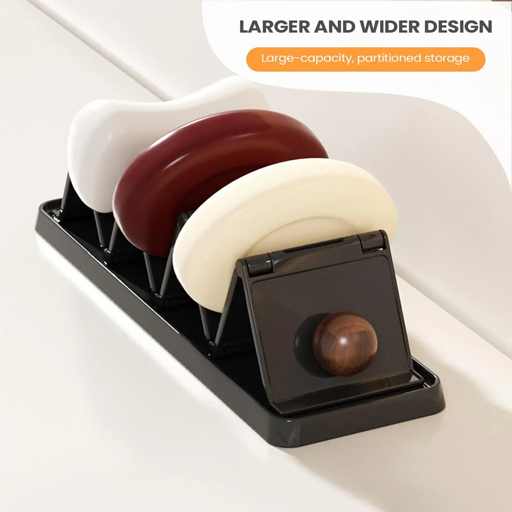 Soap Holder Drain Foldable Storage Suction Cup Soap Rack for Shower for Sponge Shower Bathroom Kitchen Sink Countertop Drying Rv Zpaxo