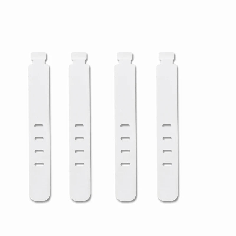 Silicone Cable Strap Wire Organizer Earphones Mouse USB Reusable Zpaxo White-4PCS