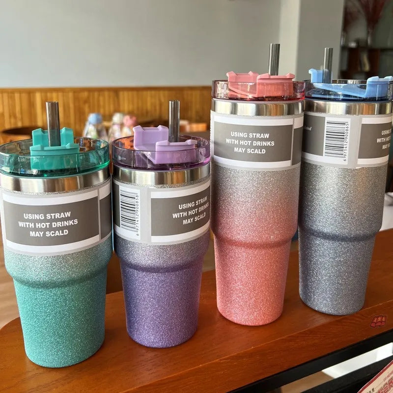 304 Diamond-painted Stainless Steel Cup Gradient Car Insulation Cold Zpaxo