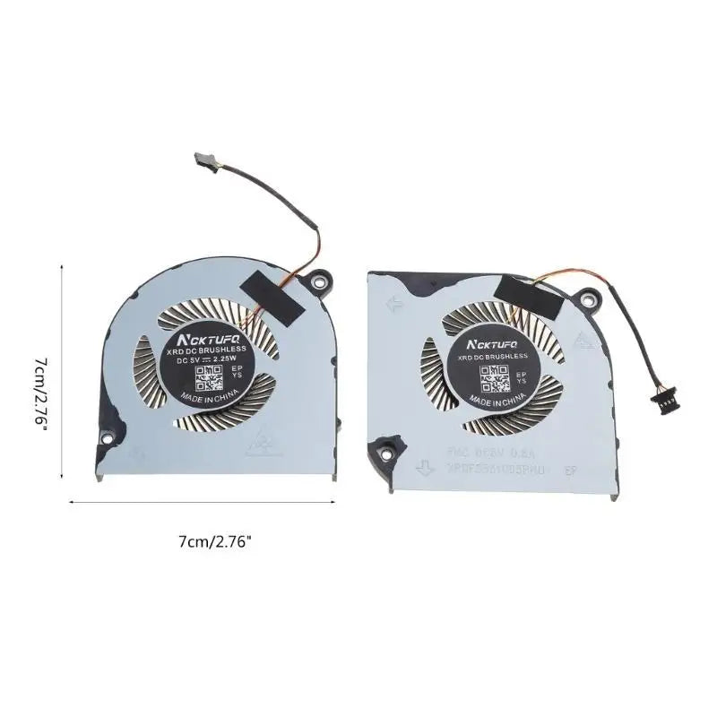 652F CPU+GPU Radiator DC 5V 4 Pin 4-wire Laptop Cooler Fan Nitro 5 Zpaxo