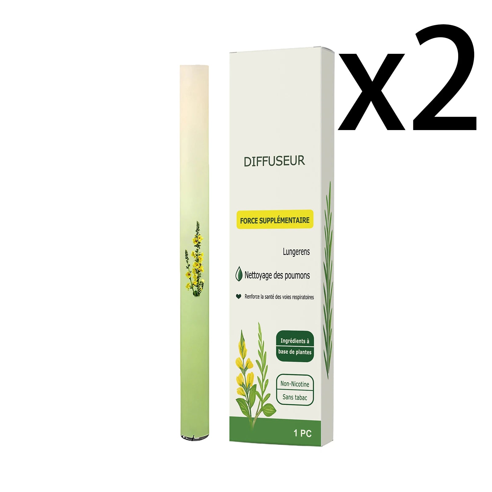 Herbal Fresh Breathing Stick – Nasal & Respiratory Relief Pen Herbal Inhalation Pen Zpaxo 2x1PC