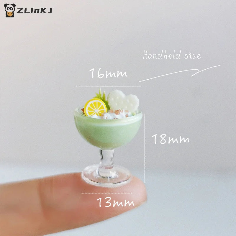 ▶1/12 Dollhouse Simulation Drink Beverage Cup Ornaments Dollhouse Bar Drinks Decoration Dolls House Accessorie Pretend Play Toys Zpaxo