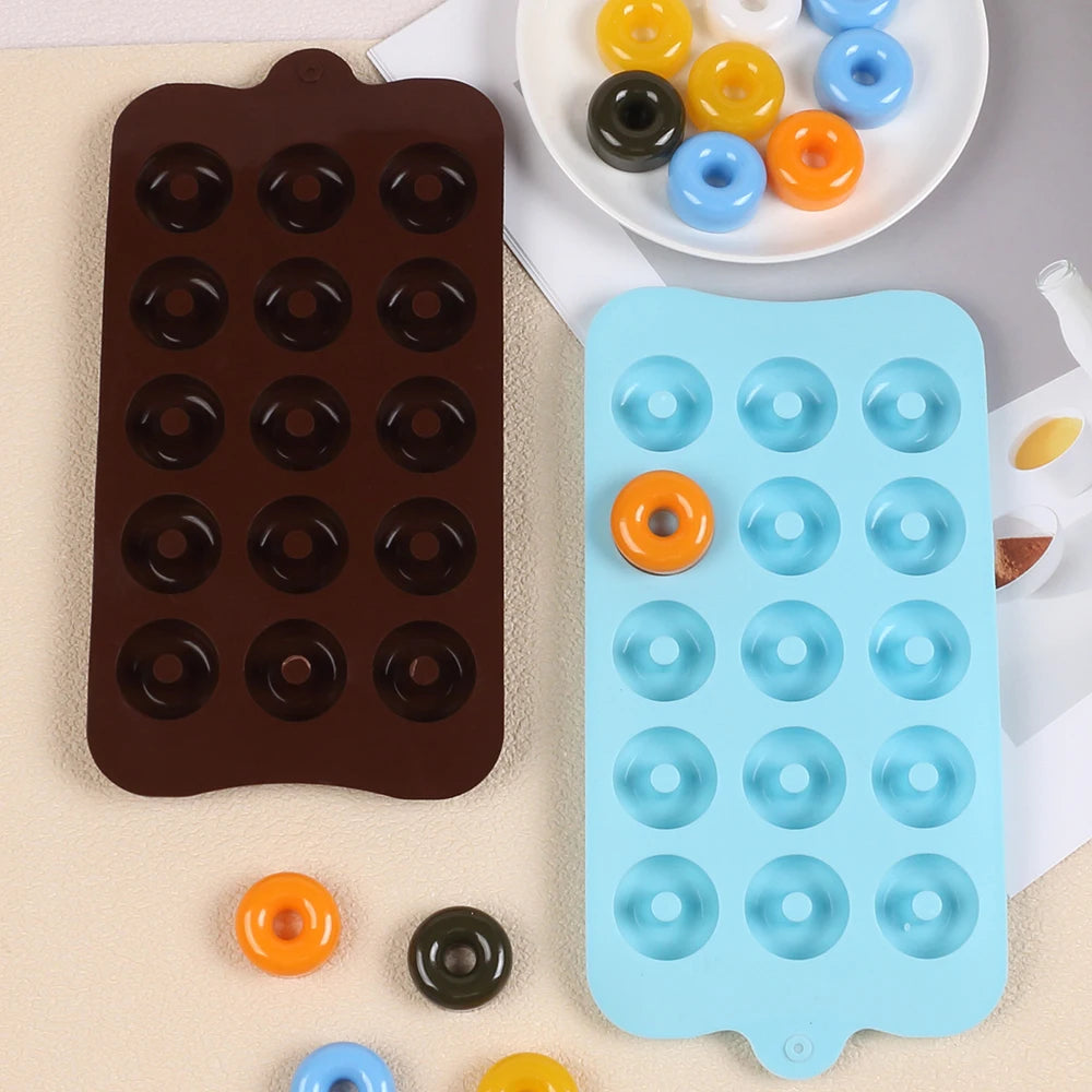 Chocolate Silicone Mold DIY Walnut Worm Donut Flower Heart Square Round Semicircle Fondant Candy Jelly Cookie Dessert Baking Zpaxo