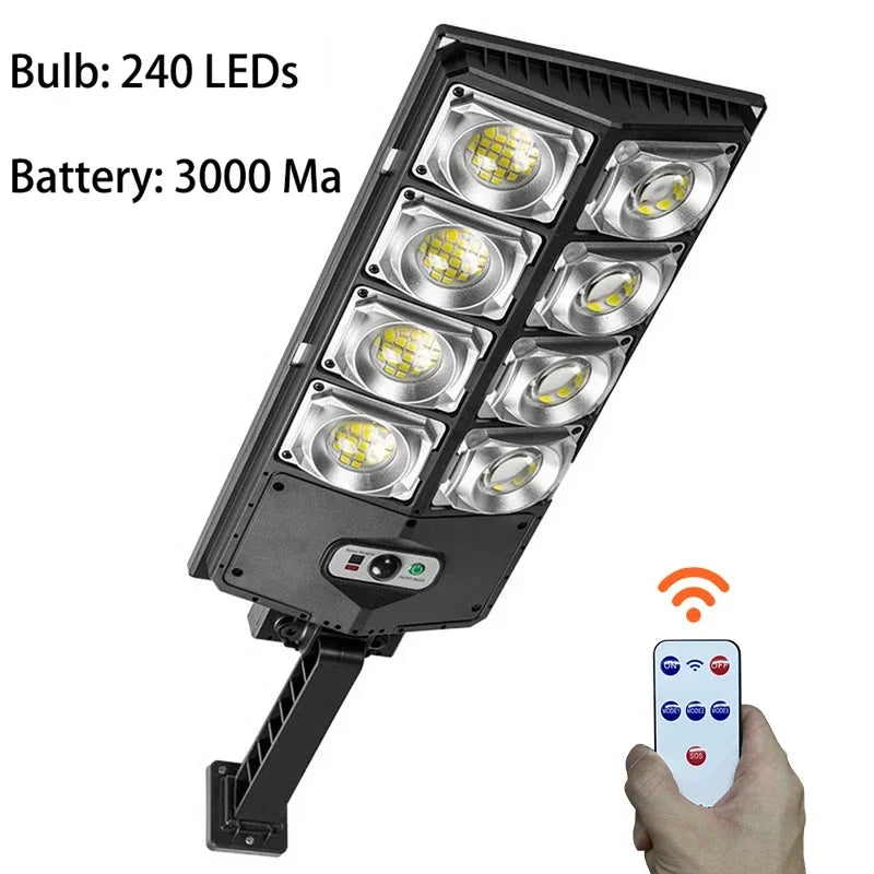 Outdoor Solar Street Light 504 336 240 LEDs Power Sensor Remote Zpaxo 240LED-A4 China Mainland