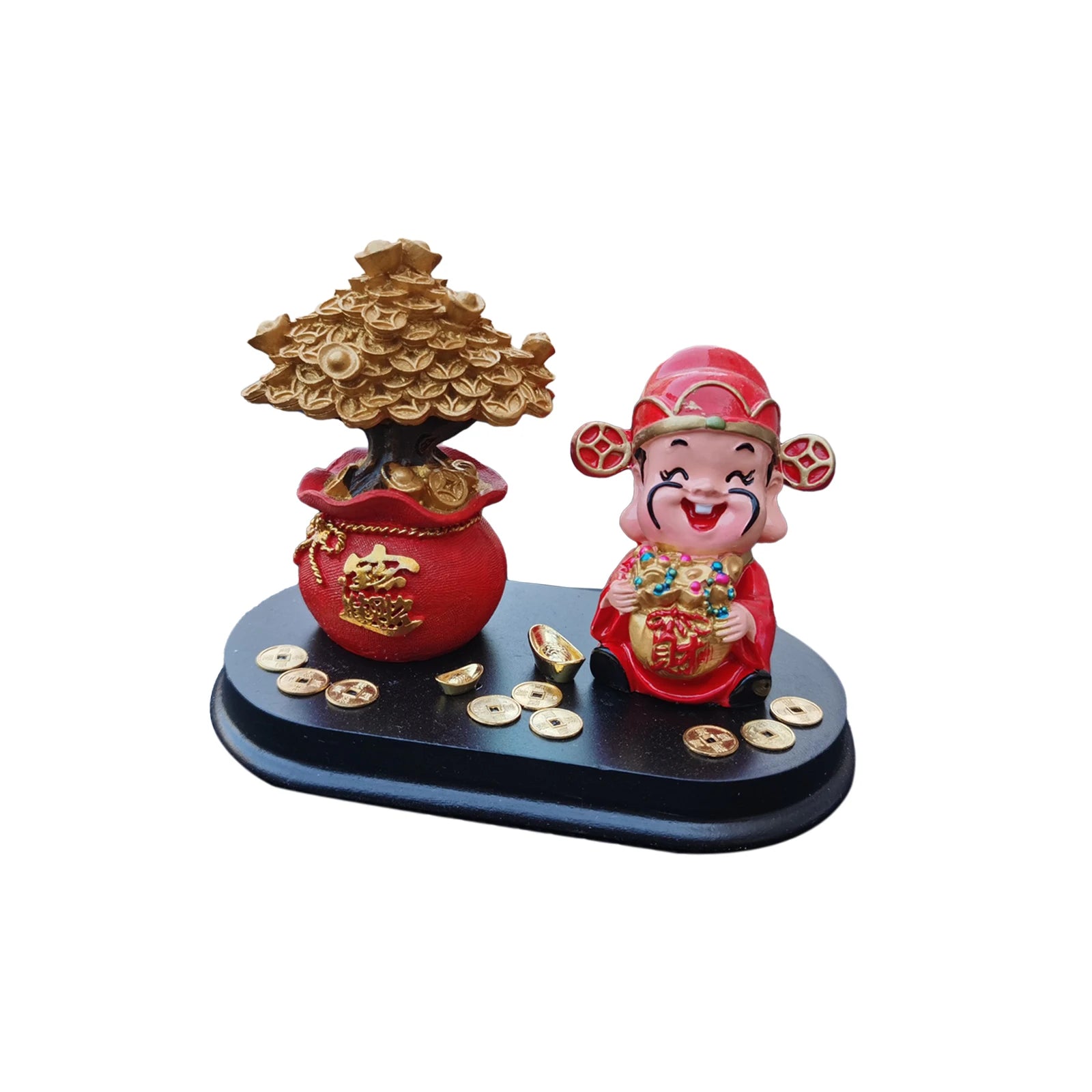 God Fortune Figurine Home Decoration Spring Festival Trees Statue Zpaxo