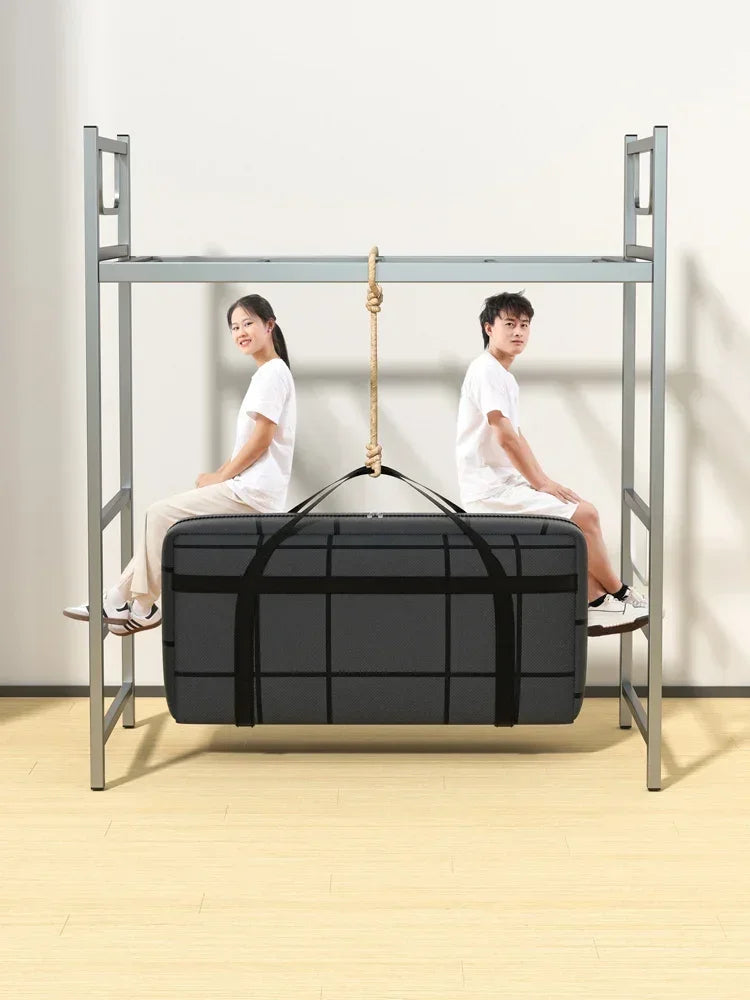 Portable Large Capacity Folding Clothing Storage Bag Hand-Held Duffel Bag Double Zipper Padded Bag Wardrobe Organizer Moving Bag Zpaxo