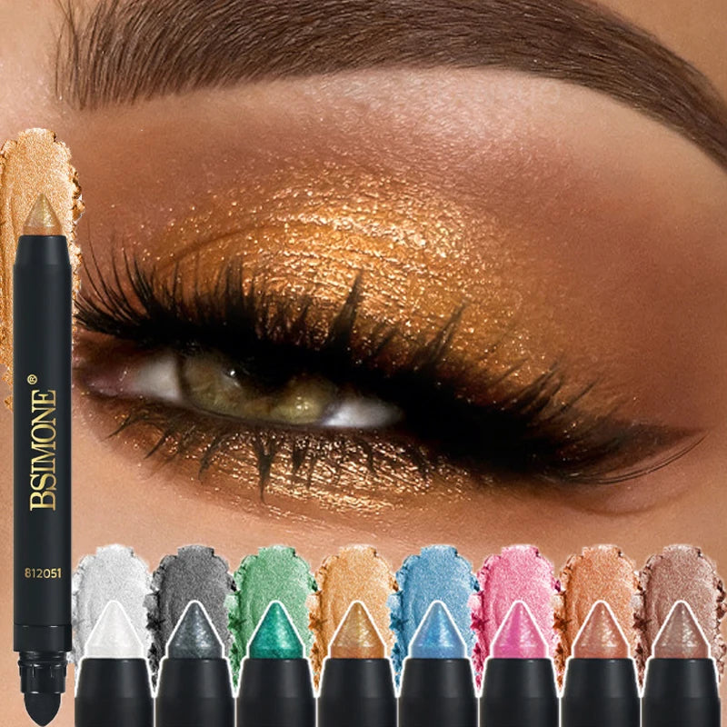 8 Colors Pearlescent Eyeliner Eyeshadow Stick Glitter Waterproof