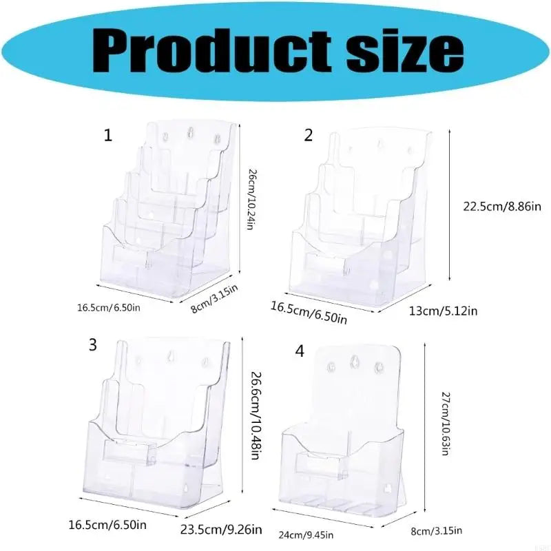 Elegant See Through Acrylic File Stand Neat Desktop Arrangement