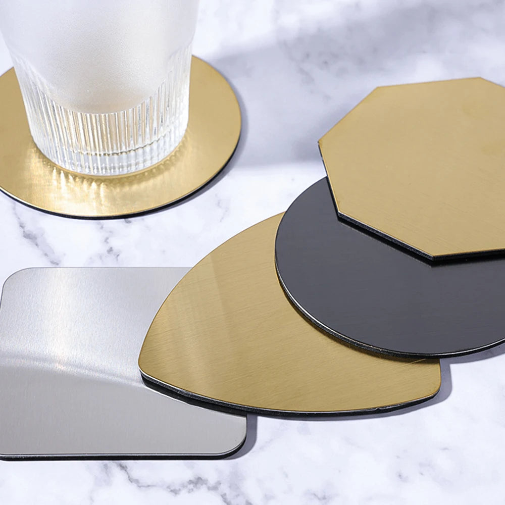 Stainless Steel Coaster Table Mat – Non-Slip Heat Insulating Pad