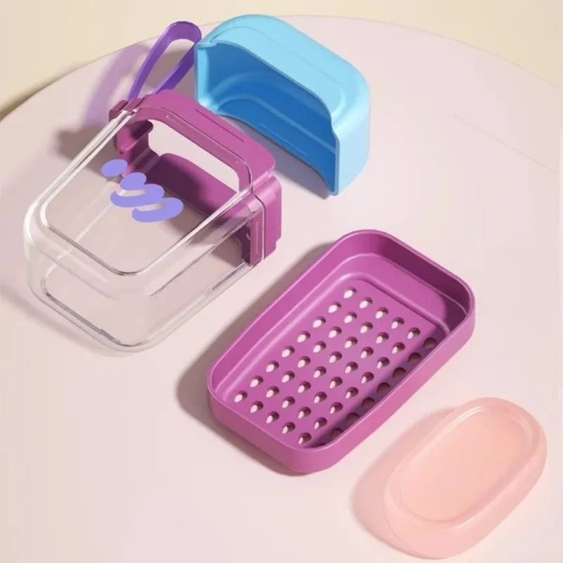 Soap Case Travel Leakproof Container Lid Traveling Camping Gym