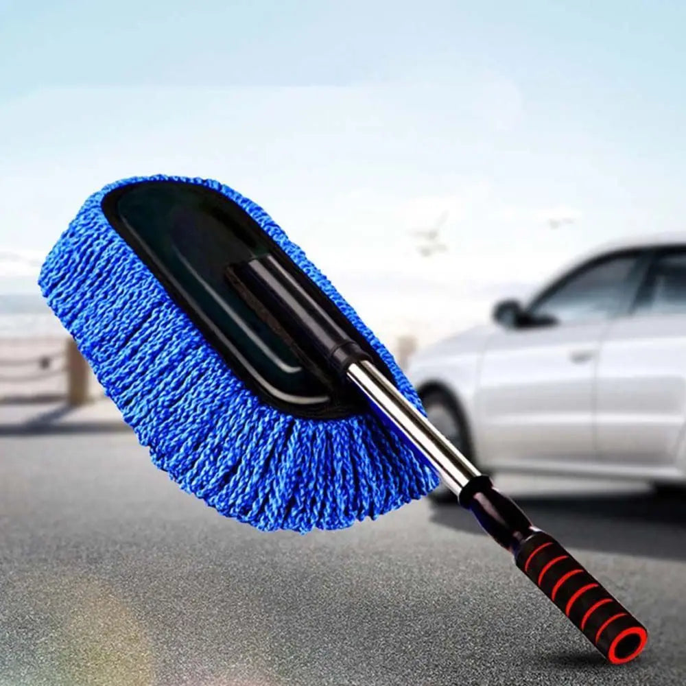 Retractable Handle Car Cleaning Mop Scratch-free Soft Bristle Duster Zpaxo