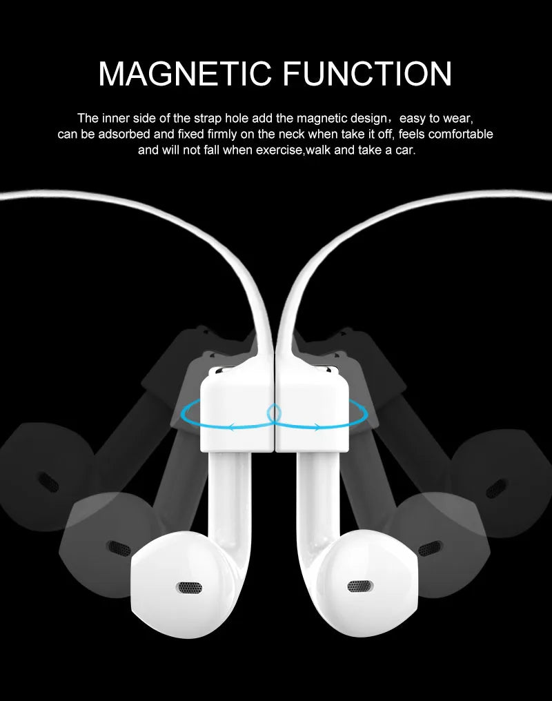 Magnetic Wireless Anti-Lost Silicone Earphone String For Apple AirPods Pro 3 2 1 Huawei Wireless Bluetooth Headphone Neck Strap Zpaxo