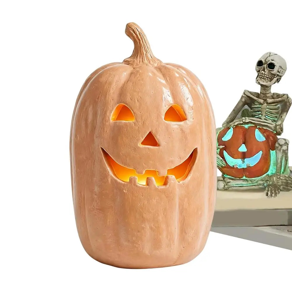 Pumpkin Lanterns Decor Handmade Resin Lantern Centerpiece Halloween