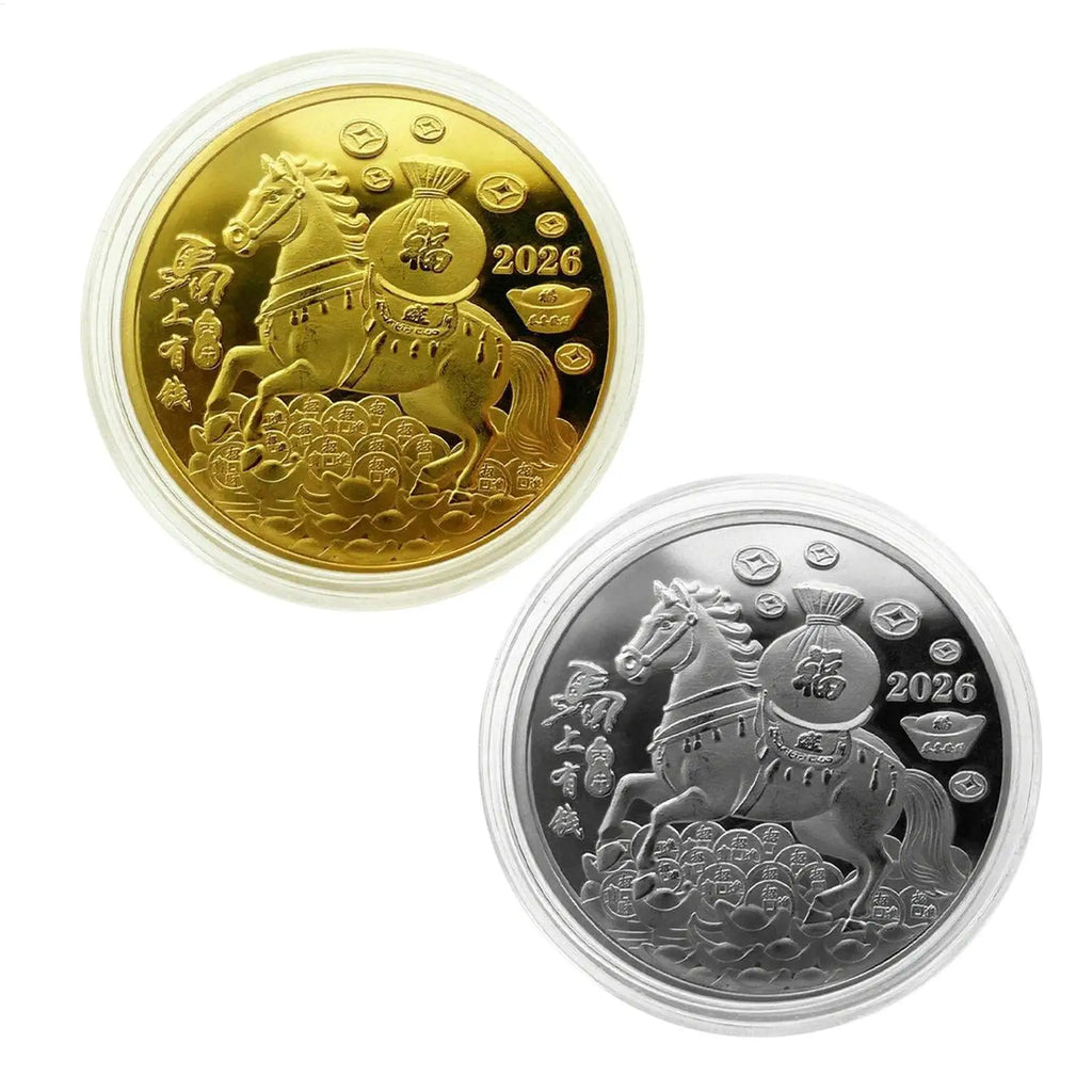 Collectible Coin Blessing Lucky Horse Coin Year of the Horse Collection Display Collecting for Kids Women Decor Home Art Zpaxo
