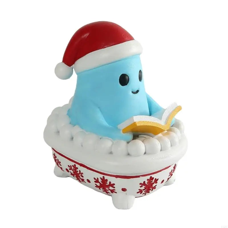 Holiday Snowman Figurine Nontoxic Resin Christmas Decoration Tabletop