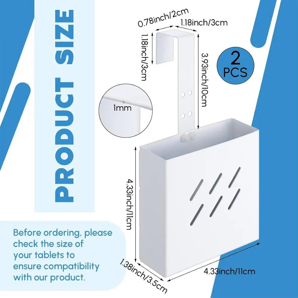 Stainless Steel Toilet Tank Cleaning Tablet Holder Adjustable Hanging